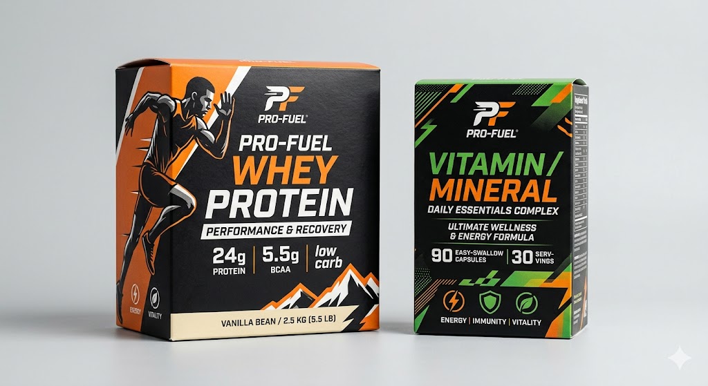 Embalagens para Suplementos e Nutrição